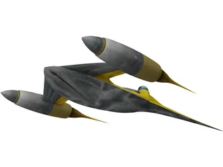Star Wars Naboo Fighter 3D Model preview