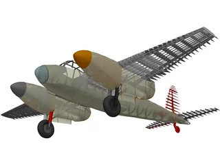 de Havilland Mosquito RC Plane 3D Model preview