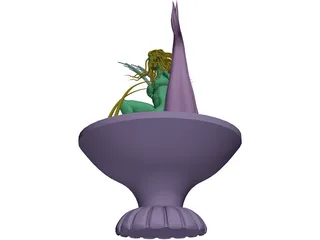 Medusa Fountain 3D Model preview