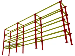 Pallet Rack Heavy Duty 3D Model preview