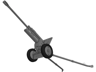 ZiS-3 76mm Divisional Gun M1942 3D Model preview