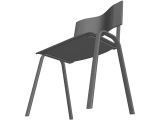 Classroom Chair 3D Model preview