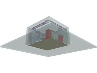Electric Boiler Room 3D Model preview