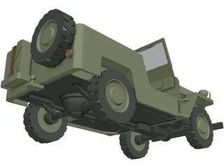 Jeep Willys 3D Model preview