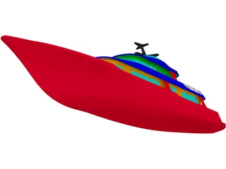 Super Yacht 155feet 3D Model preview