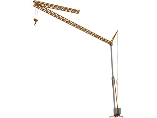 IGO 50 Self Erecting Tower Crane 3D Model preview