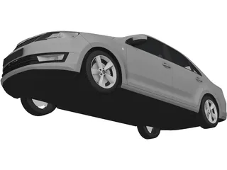 Skoda Rapid (2013) 3D Model preview