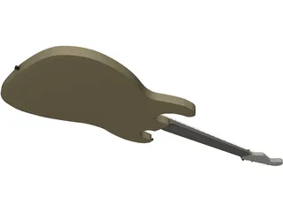 Fender Stratocaster Electric Guitar 3D Model preview
