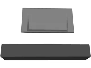 TV Wall 3D Model preview