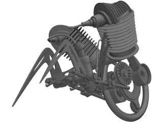 Crawling Robot 3D Model preview