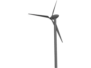 Wind Turbine 3D Model preview
