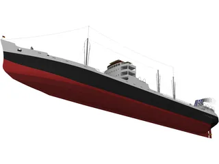 MS Munchen Cargo Ship 3D Model preview