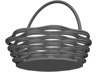 Basket with Handle 3D Model preview