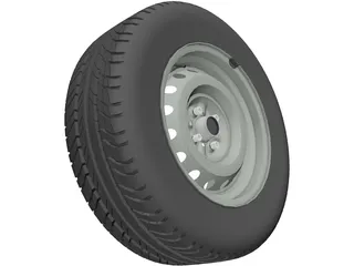 Wheel VAZ 2106 3D Model preview
