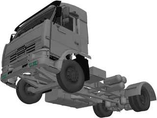 Kamaz 6460 Truck 3D Model preview