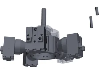 Liney Halo Radial Steam Engine 3D Model preview