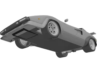 Lamborghini Countach LP500 3D Model preview