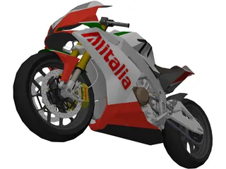Aprilia RSV4 Alitalia 3D Model preview