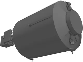 ISS Columbus module 3D Model preview