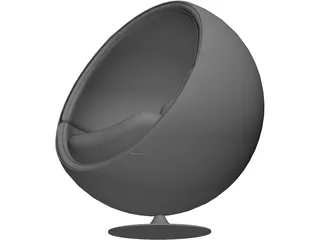 Egg Chair 3D Model preview