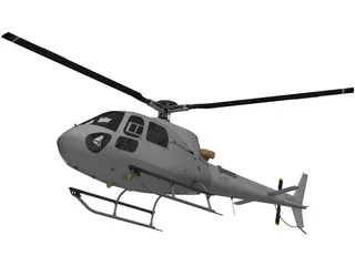 Eurocopter AS-350 3D Model preview