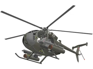 MD Helicopters MH-6 Little Bird 3D Model preview