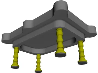 Pool Table 3D Model preview