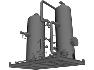 Vent Scrubber Skid 3D Model preview