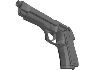 Beretta M9 3D Model preview