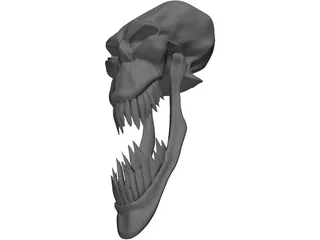 Monster Skull 3D Model preview