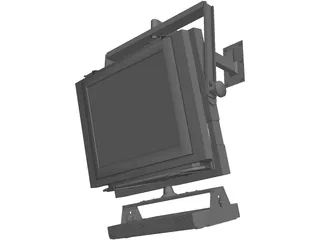 LG TV with Support 3D Model preview
