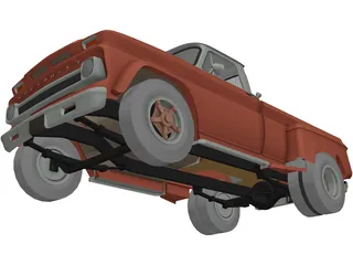 Chevrolet C60 Pickup Dually (1966) 3D Model preview