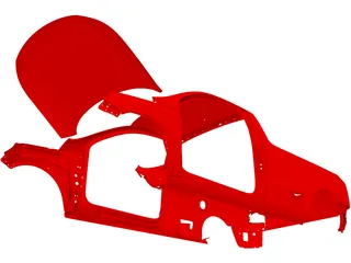 Volkswagen Pickup Body 3D Model preview