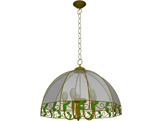 Luster Lamp 3D Model preview