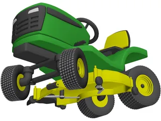 Lawnmower Sit-On 3D Model preview