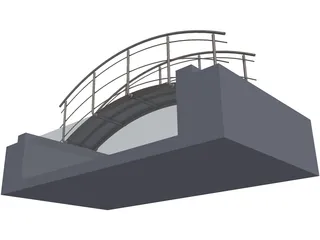 Bridge Pool 3D Model preview