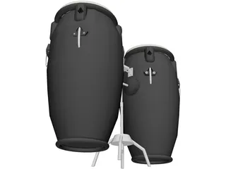 Bongo Percusion Instrument 3D Model preview