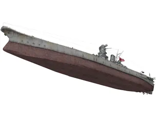 Yamato Battleship 3D Model preview