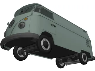 Volkswagen Kombi Type 2 3D Model preview