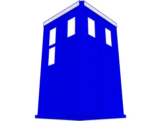 Doctor Who Tardis Exterior 3D Model preview
