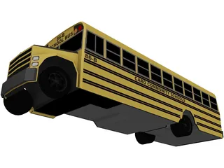 School Bus 3D Model preview