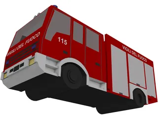 Iveco Firetruck 3D Model preview