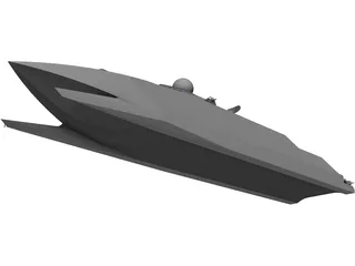 Catamaran Destroyer 3D Model preview