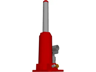 Hydraulic Jack 3D Model preview
