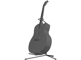 Guitar Yamaha 340 3D Model preview