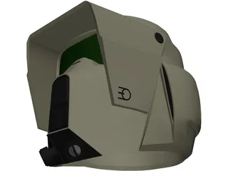 Commander Faie Helmet 3D Model preview