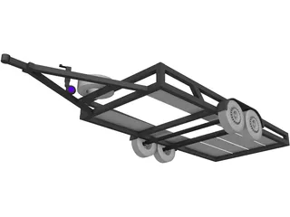 Car Trailer 3D Model preview