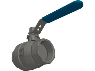 Valve 2 inch 3D Model preview