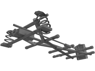 Classic Mercedes Chassis 3D Model preview