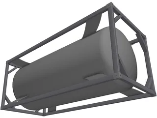 Container Tank Frame 20ft 3D Model preview